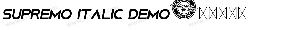 Supremo Italic Demo字体转换